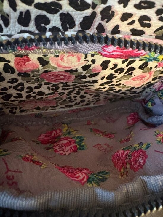 Betsey Johnson Kitsch Puppy Backpack Floral Leopard Print Multi-Color main image 4